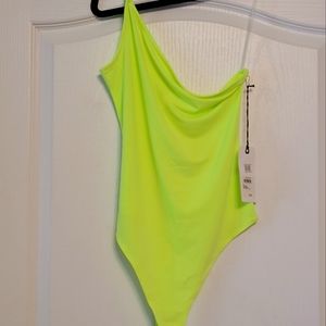 2/$30NWT LEITH ONE SHOULDER NEON BODYSUIT